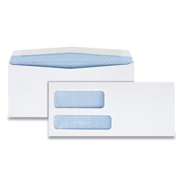 Quality Park™ Double Window Security-tinted Check Envelope, #8 5-8, Commercial Flap, Gummed Closure, 3.63 X 8.63, White, 500-box freeshipping - TVN Wholesale